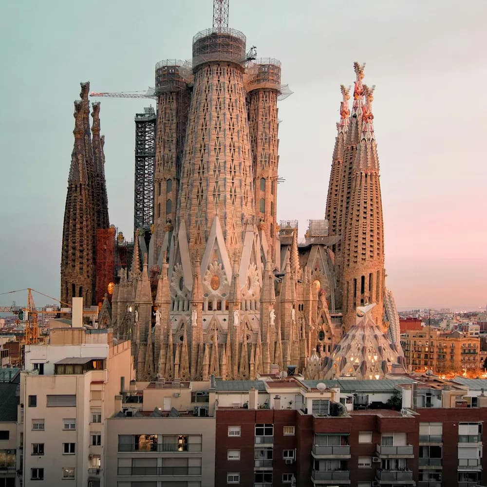 La Sagrada Família à Barcelone à l'heure dorée